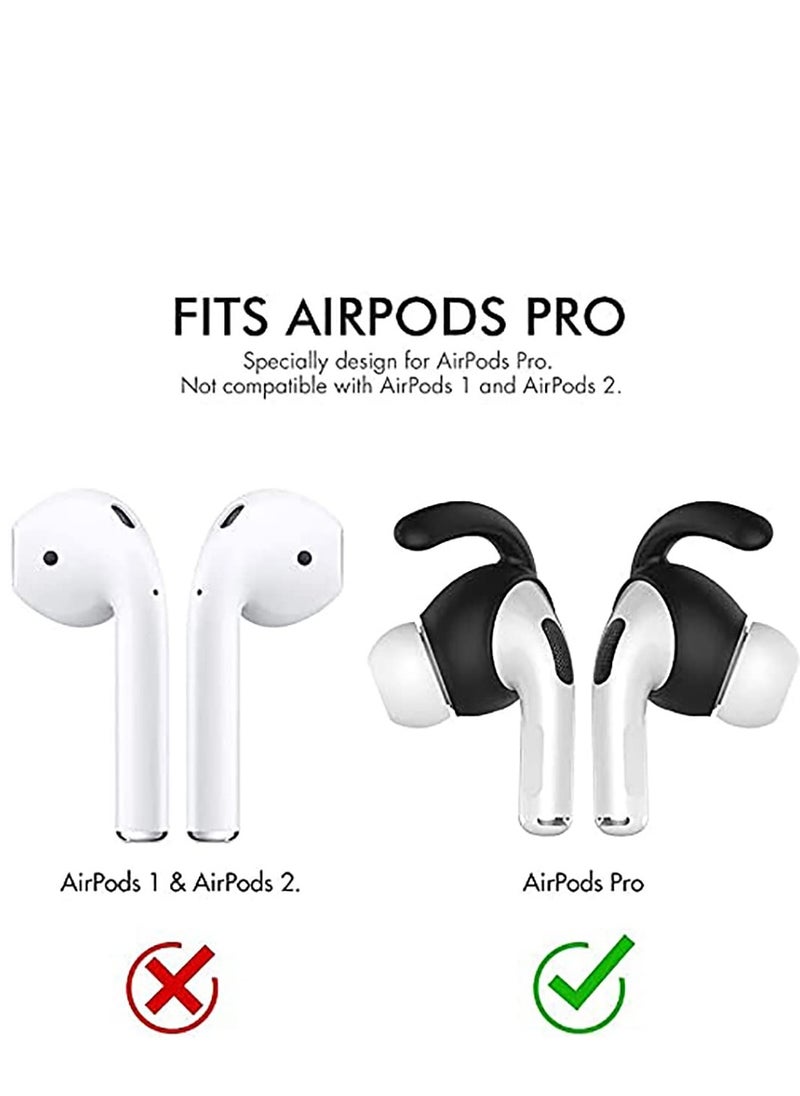 Generic - 3 Pairs Ear Hooks Covers for AirPods Pro, Anti-Slip Ear Tips with Storage Pouch Compatible with Apple AirPods Pro - Image 1
