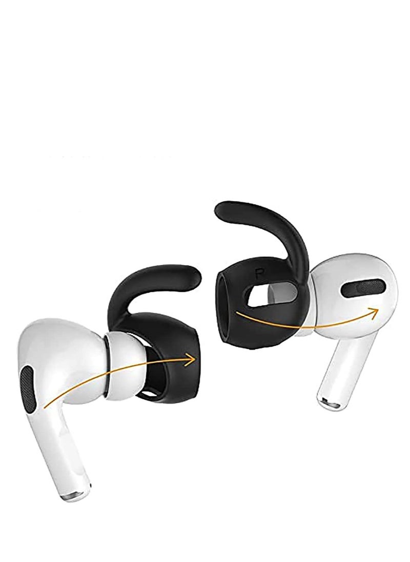 Generic - 3 Pairs Ear Hooks Covers for AirPods Pro, Anti-Slip Ear Tips with Storage Pouch Compatible with Apple AirPods Pro - Image 1