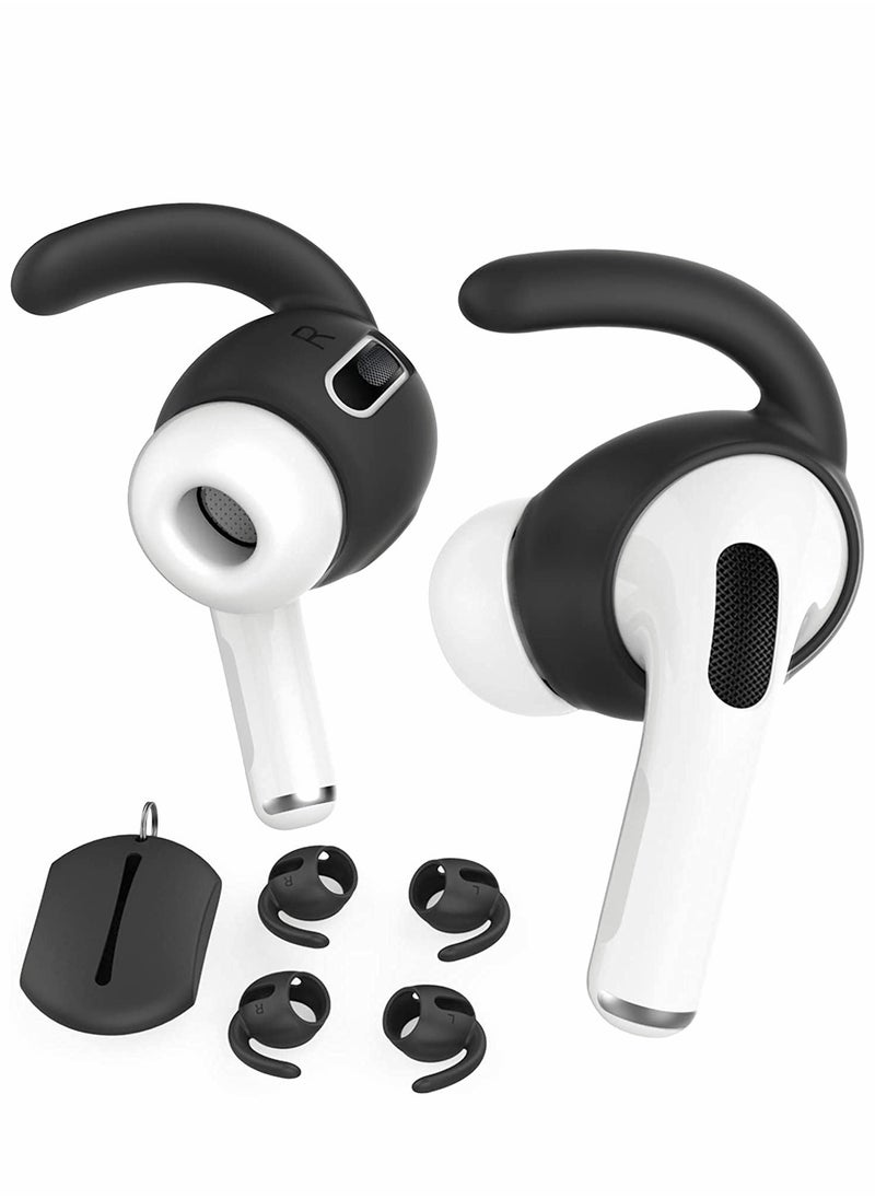 Generic - 3 Pairs Ear Hooks Covers for AirPods Pro, Anti-Slip Ear Tips with Storage Pouch Compatible with Apple AirPods Pro - Image 1