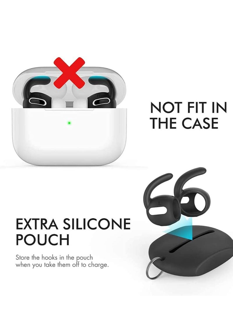 Generic - 3 Pairs Ear Hooks Covers for AirPods Pro, Anti-Slip Ear Tips with Storage Pouch Compatible with Apple AirPods Pro - Image 1