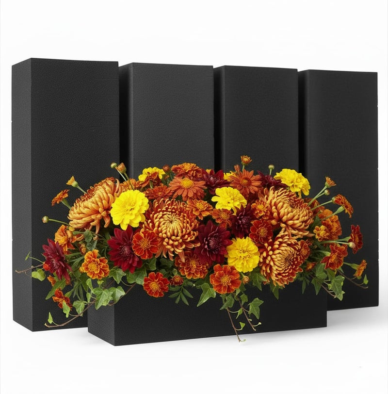 XCEL Floral Foam for Flower Arrangements Floral Foam Blocks - Reusable, Weather Resistant Craft Foam Fresh & Artificial Flower Arrangements, Styrofoam Block (Black 9" x 3" x 3" - 4 Pack) - Image 1