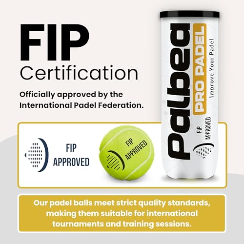 Palbea PRO Padel Balls. 6 Tubes of 3 Padel Tennis Balls FIP Approved. Paddle Balls Made of HV Felt for Training and Tournament. Suitable for Any Surface or Sites. - Image 3