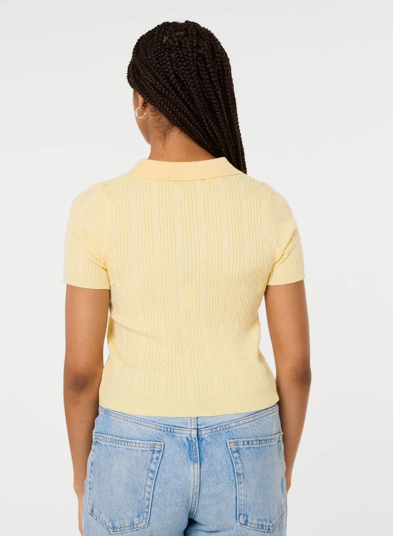 Pink Vanilla Cherub Cable Knit Top