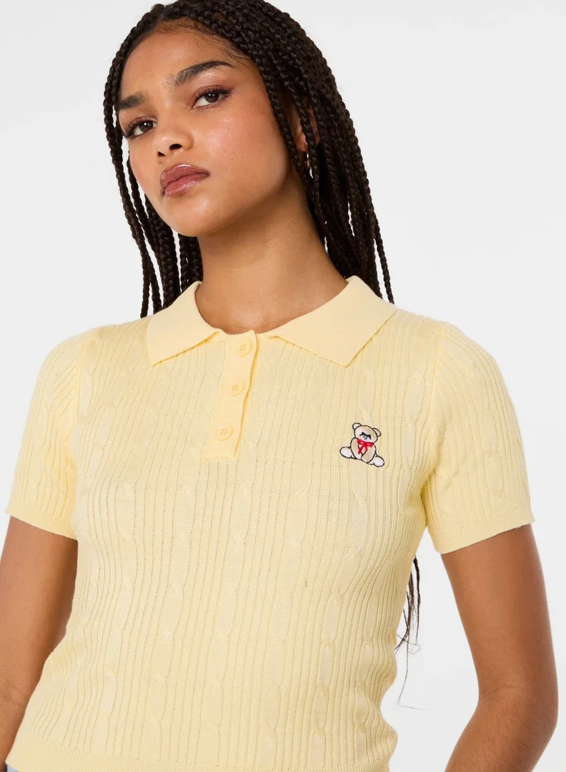 Pink Vanilla Cherub Cable Knit Top