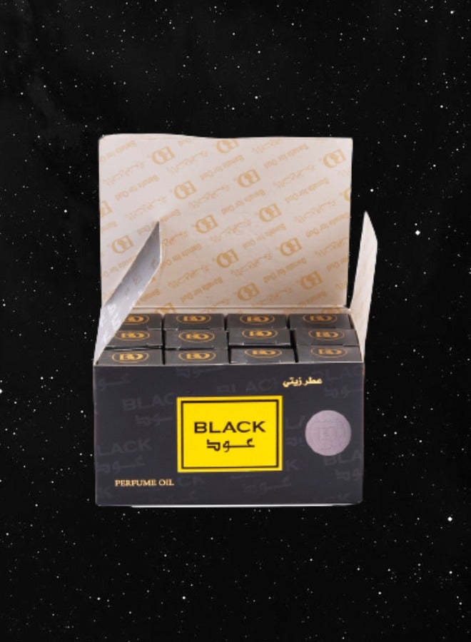 Banafa 12 Pieces Black Oud Perfume Oil 3 ml - Image 1