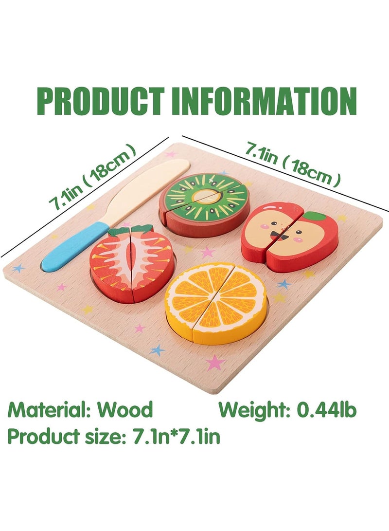 السيد باندا أحجية خشبية للأطفال، مكعبات بناء خشبية للتعلم للأطفال من سن 1 إلى 5 سنوات، لوحة أحجية ثلاثية الأبعاد، لعبة تعليمية للأولاد والفتيات مع تنمية مهارات التنسيق بين اليد والعين (فاكهة) - Image 2