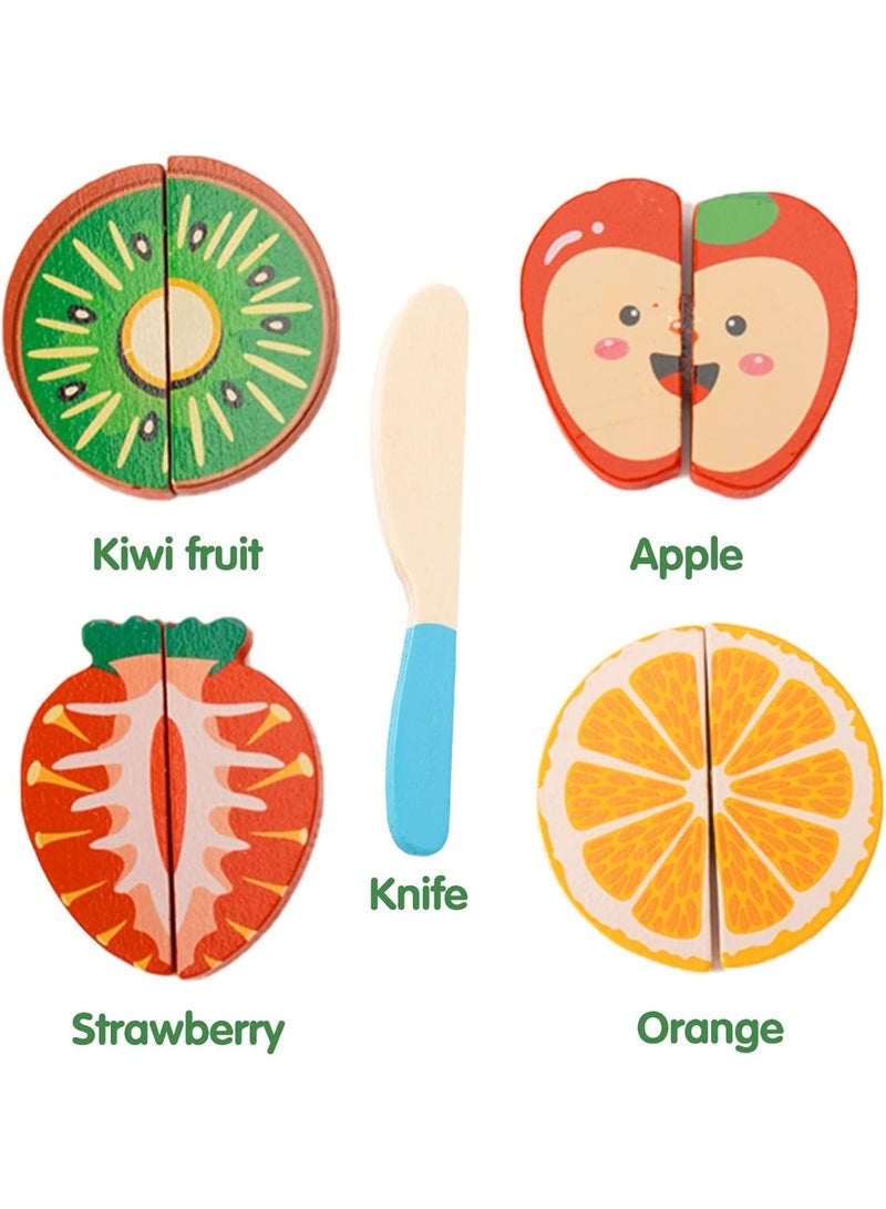 السيد باندا أحجية خشبية للأطفال، مكعبات بناء خشبية للتعلم للأطفال من سن 1 إلى 5 سنوات، لوحة أحجية ثلاثية الأبعاد، لعبة تعليمية للأولاد والفتيات مع تنمية مهارات التنسيق بين اليد والعين (فاكهة) - Image 3