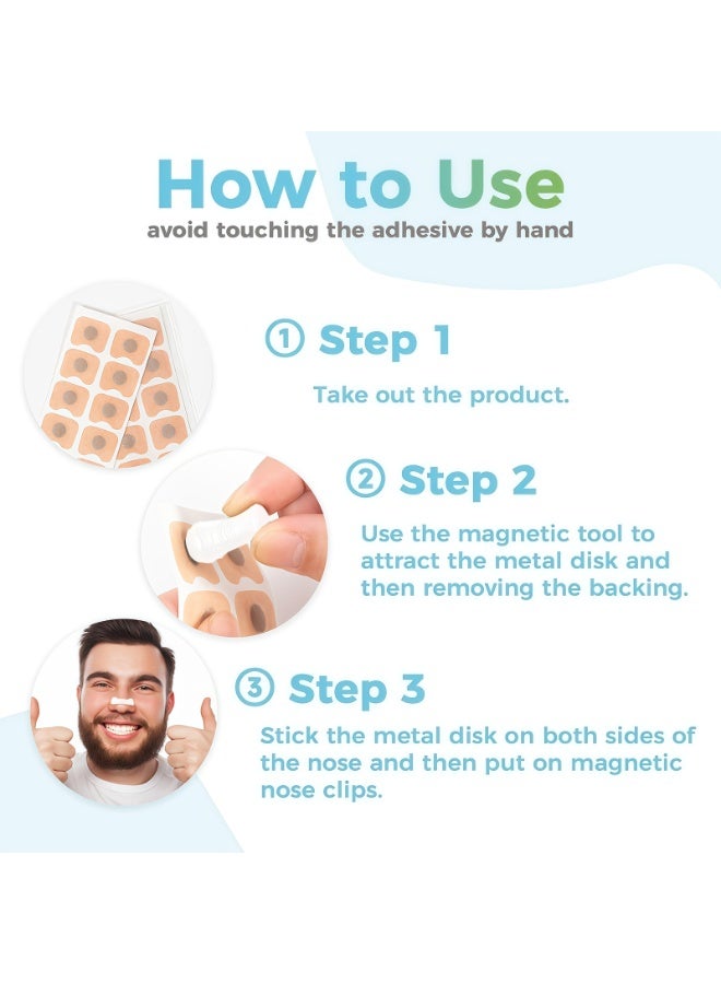 Magnetic Nasal Strips Anti Snore (45 Pairs) – White Square Nasal Dilator for Congestion Relief & Better Breathing, Breathing Support for Sleep, Travel & Sports, Skin-Friendly Comfortable Fit - Image 3