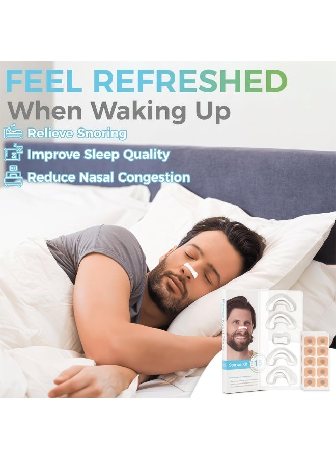 Magnetic Nasal Strips Anti Snore (45 Pairs) – White Square Nasal Dilator for Congestion Relief & Better Breathing, Breathing Support for Sleep, Travel & Sports, Skin-Friendly Comfortable Fit - Image 2