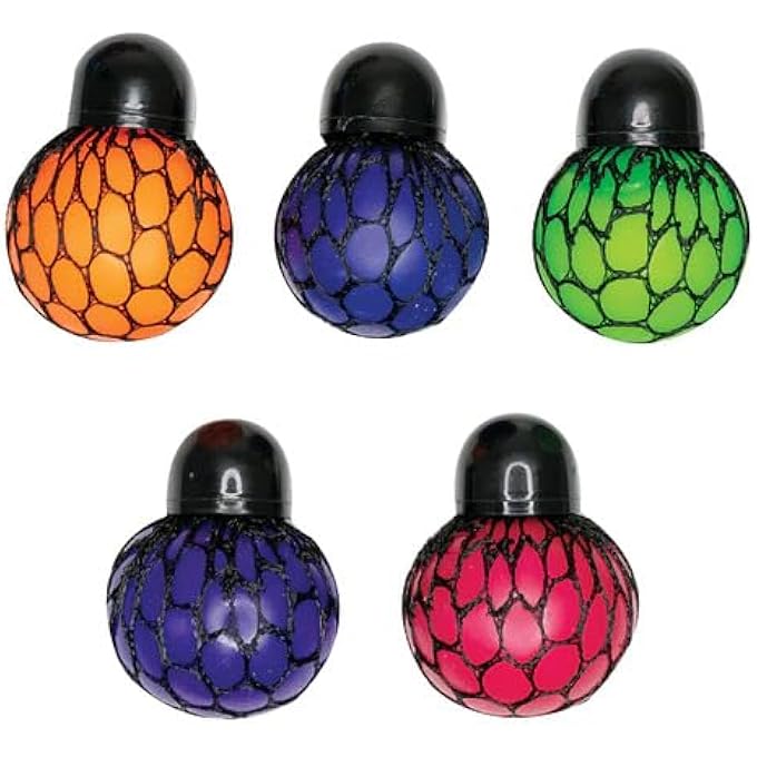 Geddes Raymond Rainbow Squeeze Ball Toy for Kids, Mesh (Pack of 24) - Image 3