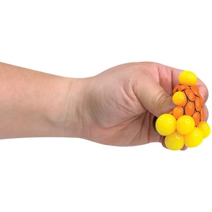 Geddes Raymond Rainbow Squeeze Ball Toy for Kids, Mesh (Pack of 24) - Image 5