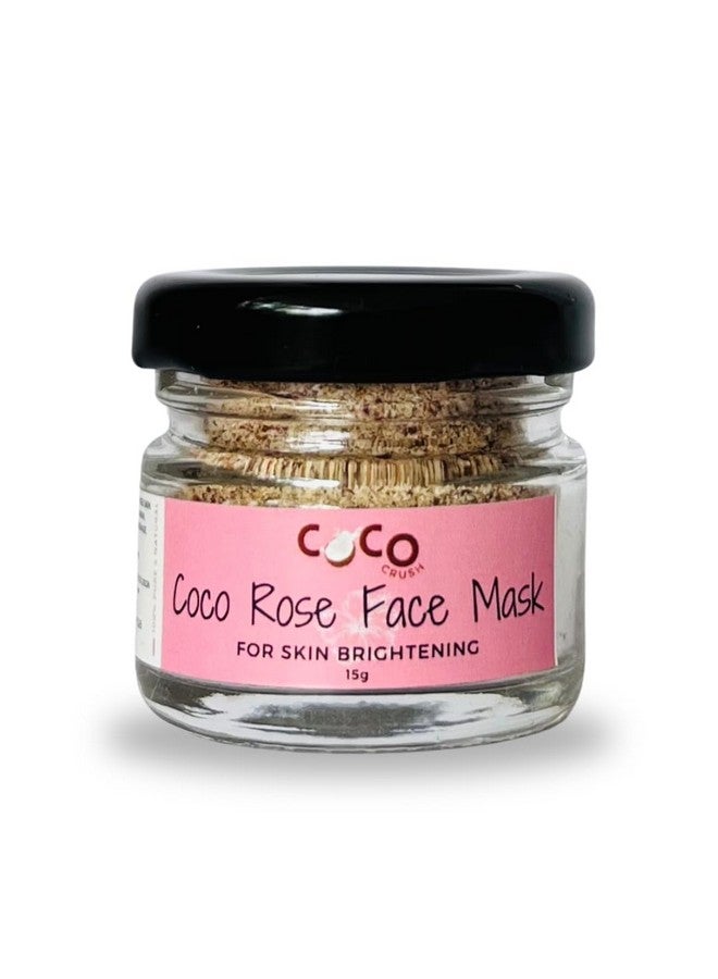 COCO CRUSH Rose & Almond Face Brightening, Depigmentation, & Tan Removal Face Pack | Ayurvedic & 100% Natural | For All Skin Types (15g)