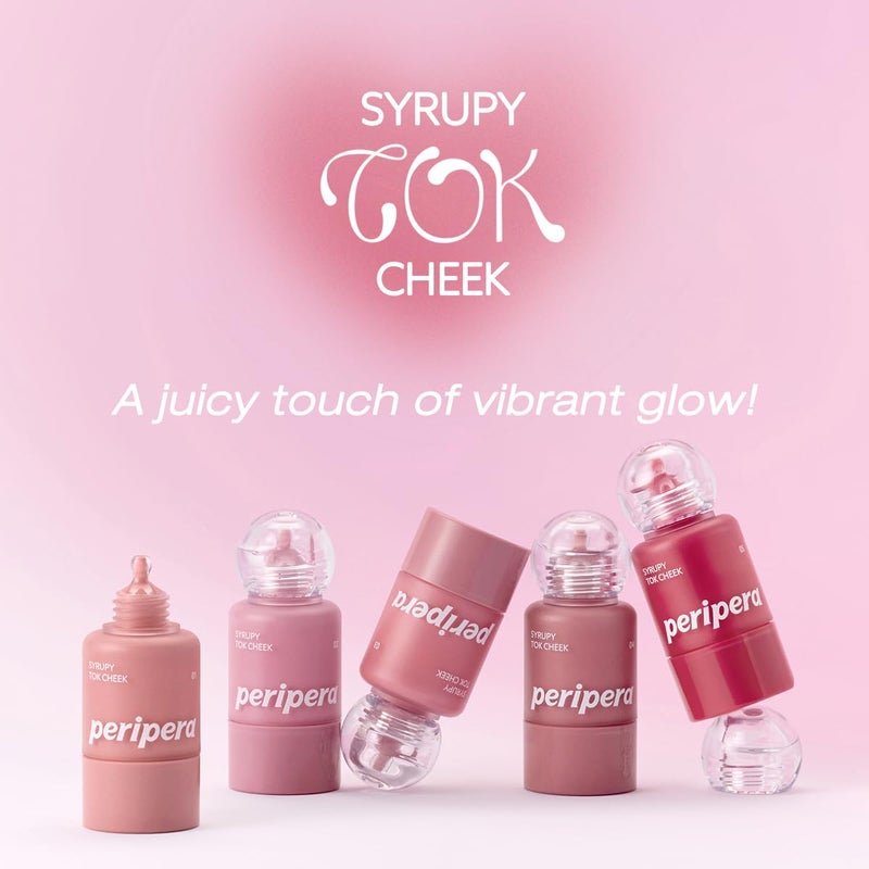 PERIPERA SYRUPY TOK CHEEK 15 Colors, Liquid Blush, Dewy Finish and Hydrates All day, Soft Velvet Texture Face Cheek Tint (02 MILKY LAVENDER) - Image 2