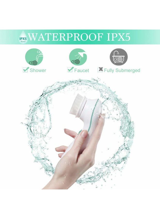 TOUCHBeauty - Facial Cleansing Brush, TOUCHBeauty Face Scrubber Electric with Case, 3 Spin Brushes for Deep Cleansing, Gentle Exfoliating, Dual-Speed, Waterproof AS-0759A（Green） - Image 1