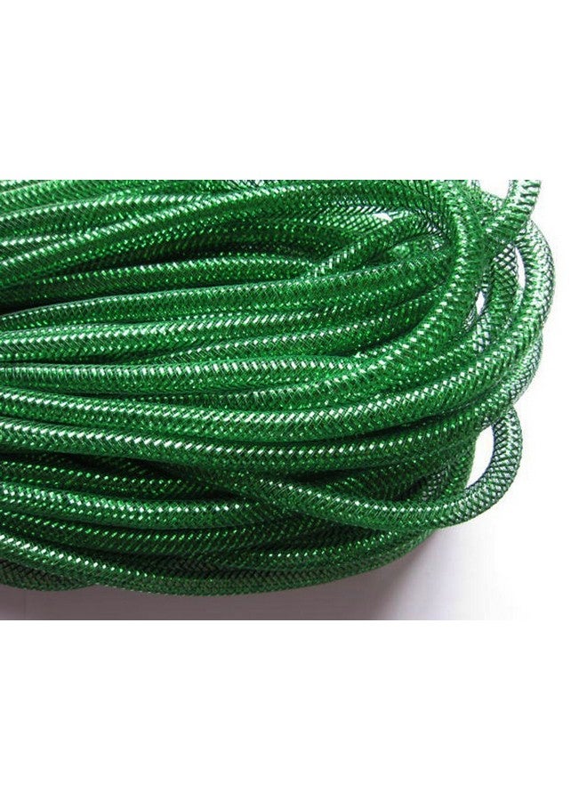 YYCRAFT 25 Yards Mesh Tube For Craft Flex For Wreaths Cyberlox Crin Crafts 8Mm 3/8Inch(Emerald) - Image 2
