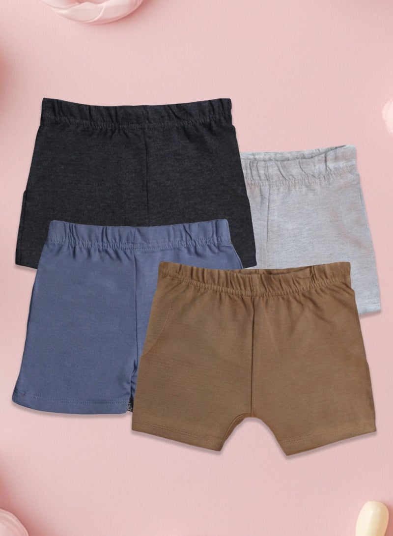 100%  Cotton Ultra soft fabric Baby Toddler Boys & Girls Shorts Cotton Linen Summer Loose Shorts Combo Pack Elastic Waist Solid Jogger Short Pants