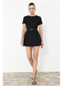 trendyol Black Belted Mini Jumpsuit TWOSS24TU00049  - Image 1