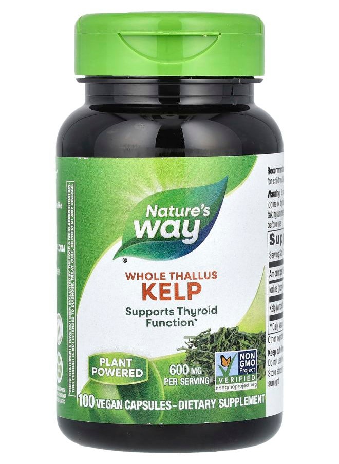 Nature's - Kelp Whole Thallus 600 mg 100 Vegan Capsules - Image 1