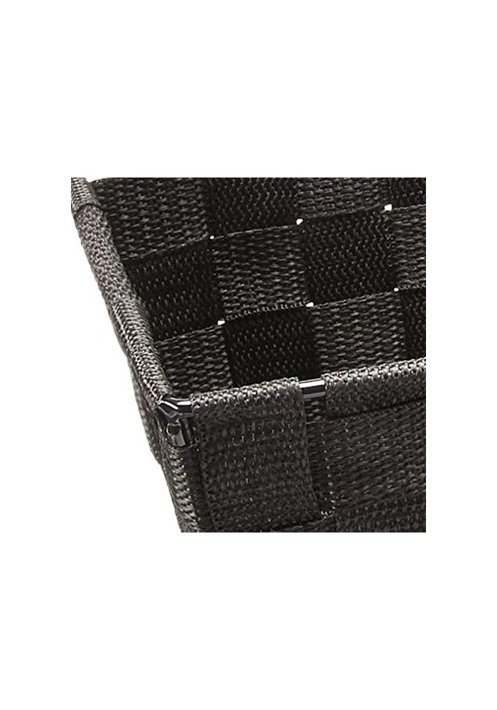 Whitmor Woven Strap Small Shelf Tote in Black - Stylish Storage Solution - Image 3