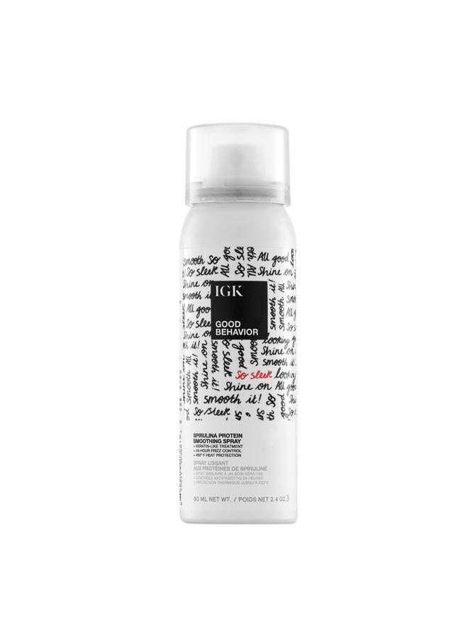 iGK GOOD BEHAVIOR Spirulina Protein Smoothing Spray Travel | Keratin Like Treatment + Frizz Control + Heat Protectant | Vegan + Cruelty Free | 2.4 Oz - Image 1