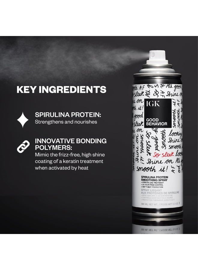iGK GOOD BEHAVIOR Spirulina Protein Smoothing Spray Travel | Keratin Like Treatment + Frizz Control + Heat Protectant | Vegan + Cruelty Free | 2.4 Oz - Image 3