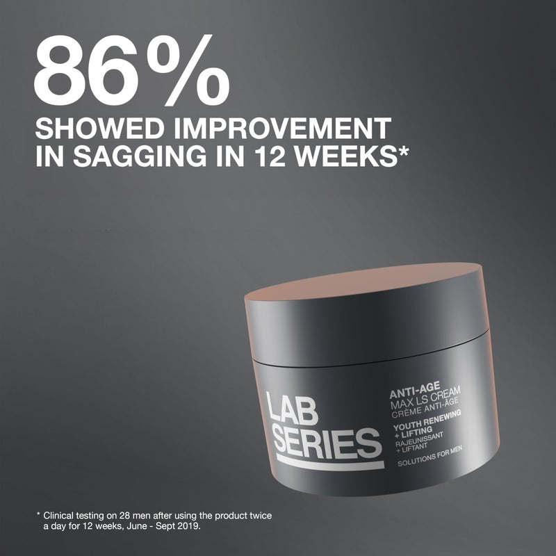 Lab Series كريم لاب سيريز ماكس LS المضاد للشيخوخة للرجال - لوشن مرطب للوجه المضاد للشيخوخة - العناية بالبشرة للرجال - يقلل بشكل ملحوظ من الخطوط الدقيقة والتجاعيد، 1.7 أونصة سائلة - Image 2