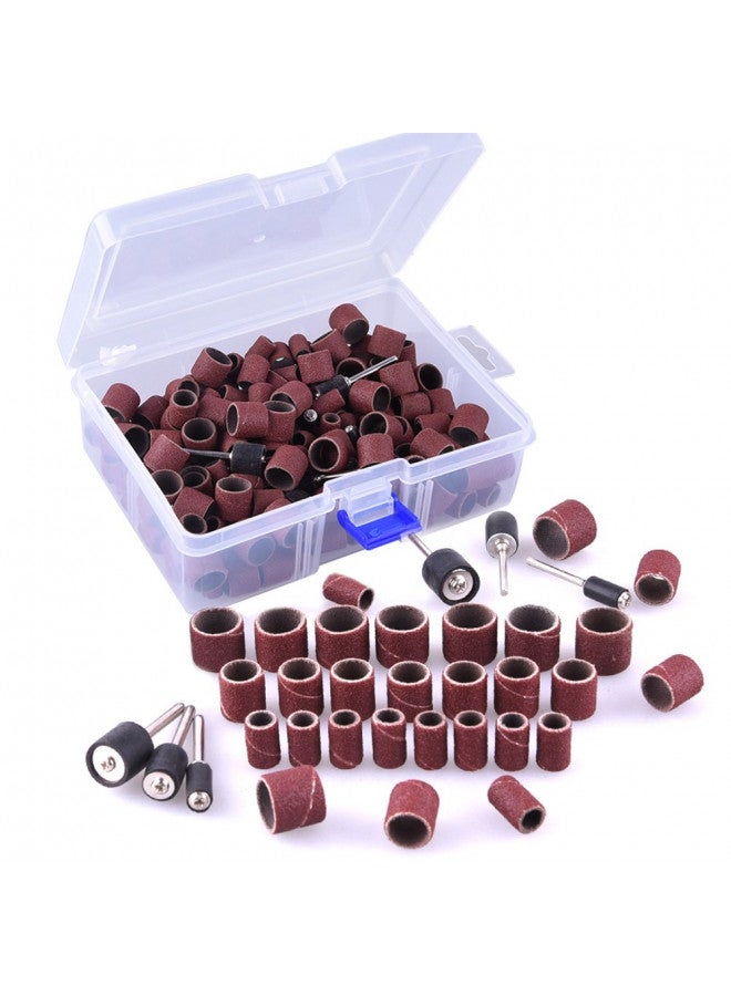 AUSTOR AUSTOR 252 Pieces Sanding Drum Kit with Free Box Including 240 Pieces Drum Sander Sanding Sleeves and 12 Pieces Drum Mandrels for Dremel Rotary Tool  - Image 1