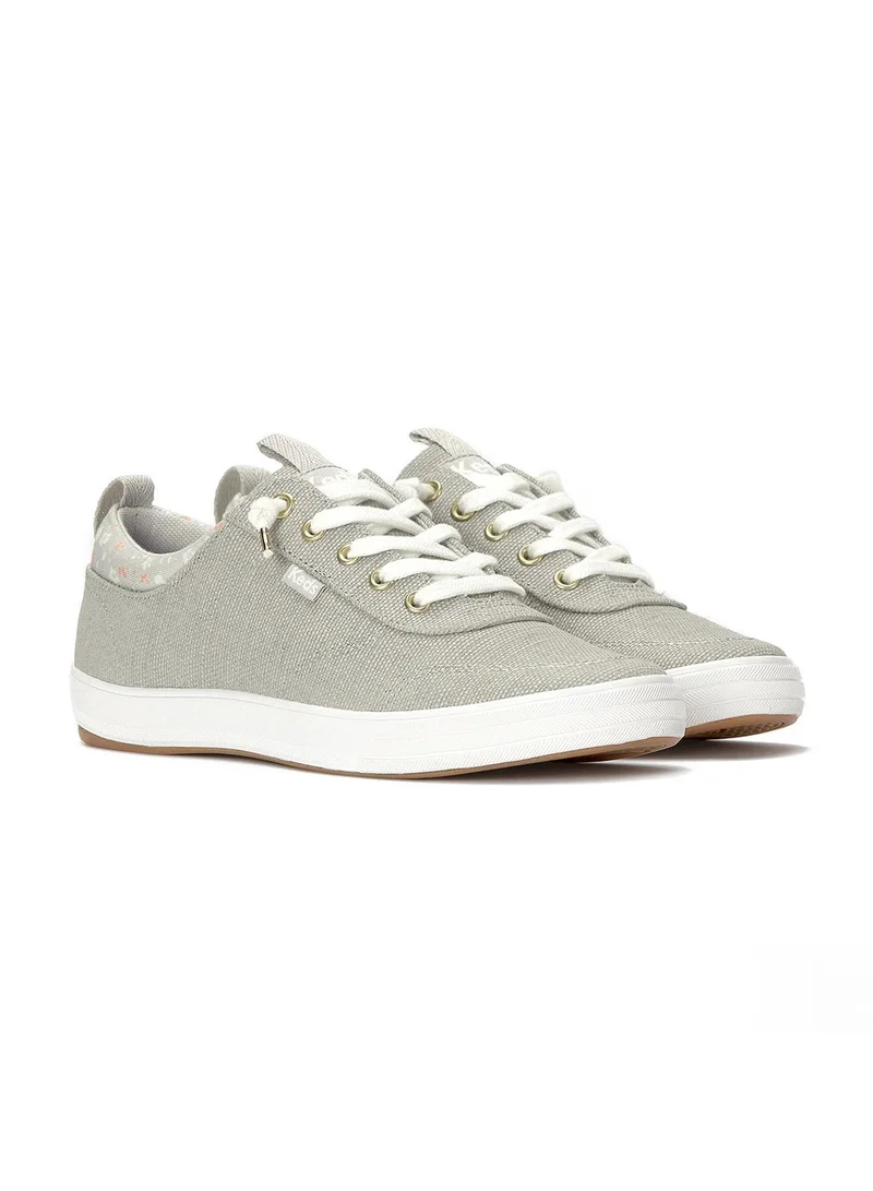 Keds KW-CNTSLP-5D-020 Keds Women's Center III Canvas Slip-On Sneaker – Arch Support, Casual Comfort Shoe Grey for Women | Best Price UAE