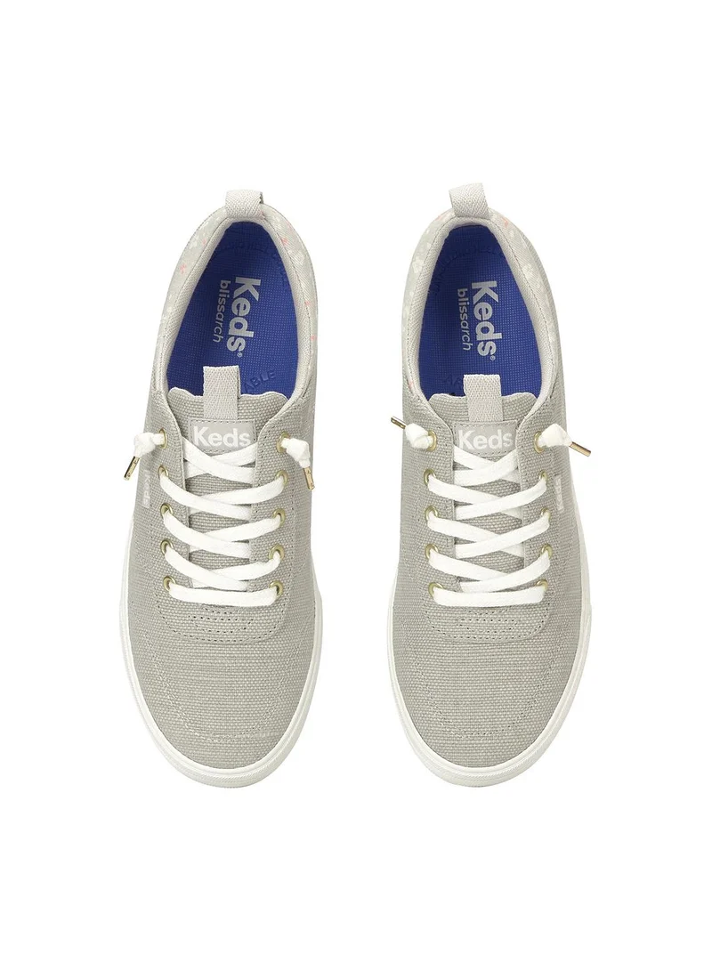 Keds KW-CNTSLP-5D-020 Keds Women's Center III Canvas Slip-On Sneaker – Arch Support, Casual Comfort Shoe Grey for Women | Best Price UAE