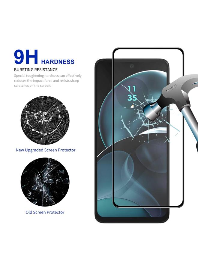 إيروريكس لهاتف موتورولا موتو جي 14، غشاء زجاجي مقوى من الألومنيوم والسيليكون عالي الجودة بالغراء الكامل - Image 2