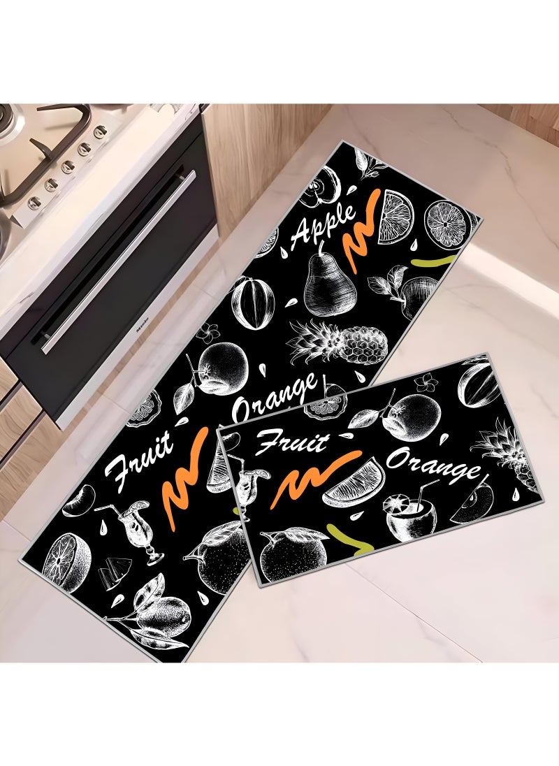 Generic - 2-Piece Kitchen Mat Set, Non-Slip And Washable, Comfortable And Easy To Care For, Dust-Proof Kitchen Mats With Removable Sliding Feature For Enhanced Comfort And Practicality - Image 1