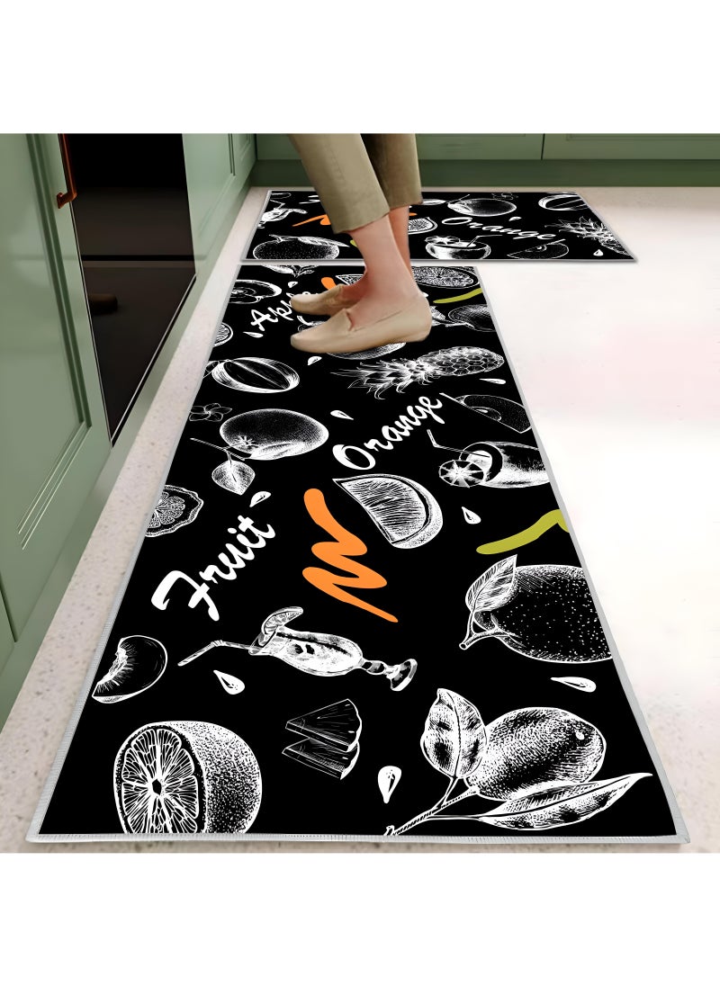 Generic - 2-Piece Kitchen Mat Set, Non-Slip And Washable, Comfortable And Easy To Care For, Dust-Proof Kitchen Mats With Removable Sliding Feature For Enhanced Comfort And Practicality - Image 1