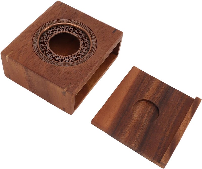 Generic Tea Warmer, Japanese Style Walnut Wood Teapot Warmer, Built in Flavor Promoter, Ideal for Keeping Tea Warm & Enhancing - Image 4