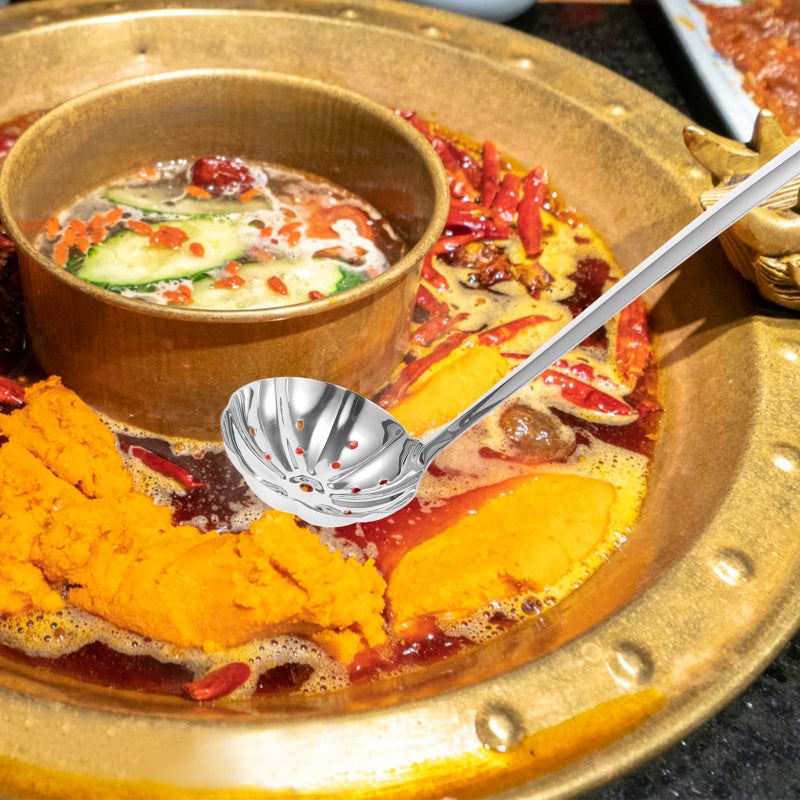🍳 ملعقة إزالة شوائب الزيت من الفولاذ المقاوم للصدأ أداة تقديم طعام صحية ومتينة - Image 5