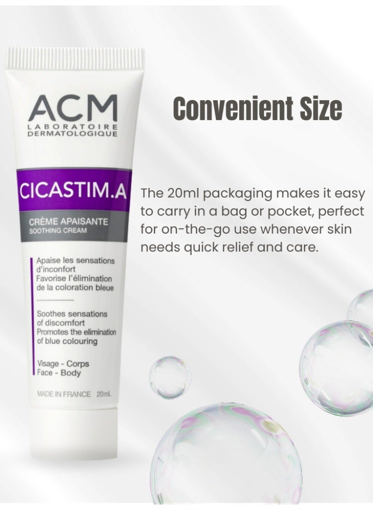 ACM Laboratoire dermatologique ACM Cicastim A Soothing Cream 20ml – Repairing & Calming Cream for Irritated, Damaged or Sensitive Skin, Restores Comfort & Skin Barrier - Image 5