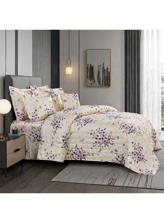 MingLi 4-Piece Twin XL Summer Bedding Set (Solid & Floral) – Lightweight Comforter, Fitted Sheet & 2 Pillowcases – Soft & Breathable Fabric – Compressed – Size 170×220 cm - Image 2