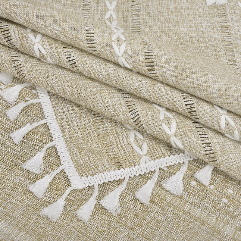 tiosggd Small Spring Square Tablecloth 24 x 24 inch, Rustic Farmhouse Coffee Table Cover for End Bedside Table, Boho Nightstand Cover Top, Linen Dresser Cloth Cover for Bedroom, Country Home Decor - Image 4