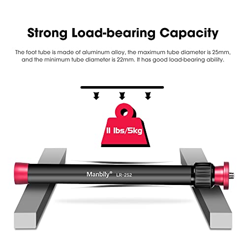 Manbily Gimbal Extension Pole Aluminium Tripod Centre Column Extension Rod 1/4" Thread 2 Section Tube for DJI OSMO Mobile 2 Zhiyun Smooth 4/Q Monopod DSLR Camera Phone Photo Selfies Video Vlog - Image 4