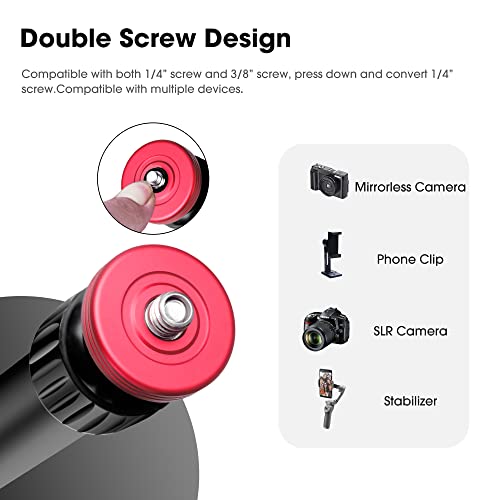 Manbily Gimbal Extension Pole Aluminium Tripod Centre Column Extension Rod 1/4" Thread 2 Section Tube for DJI OSMO Mobile 2 Zhiyun Smooth 4/Q Monopod DSLR Camera Phone Photo Selfies Video Vlog - Image 5