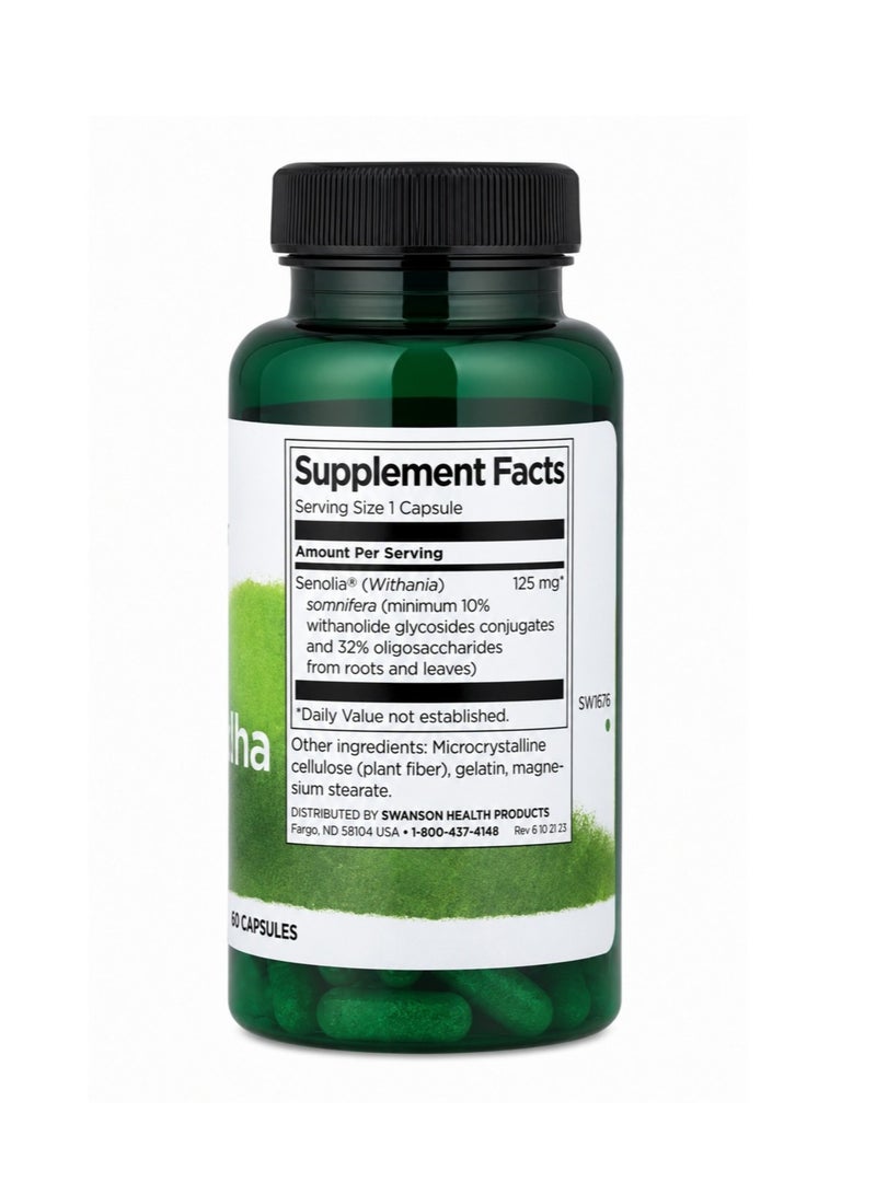 SWANSON Sensoril Ashwagandha, 125 mg, 120 Capsules - Image 2
