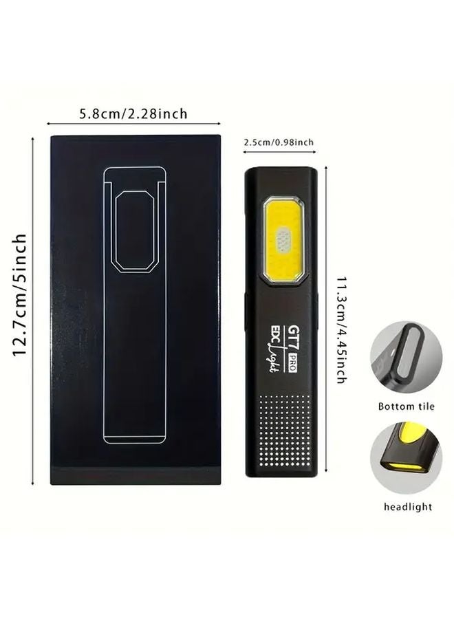 Green Mini COB LED Work Lamp Portable Charging Emergency Light With Electromagnetic Suction - Image 4