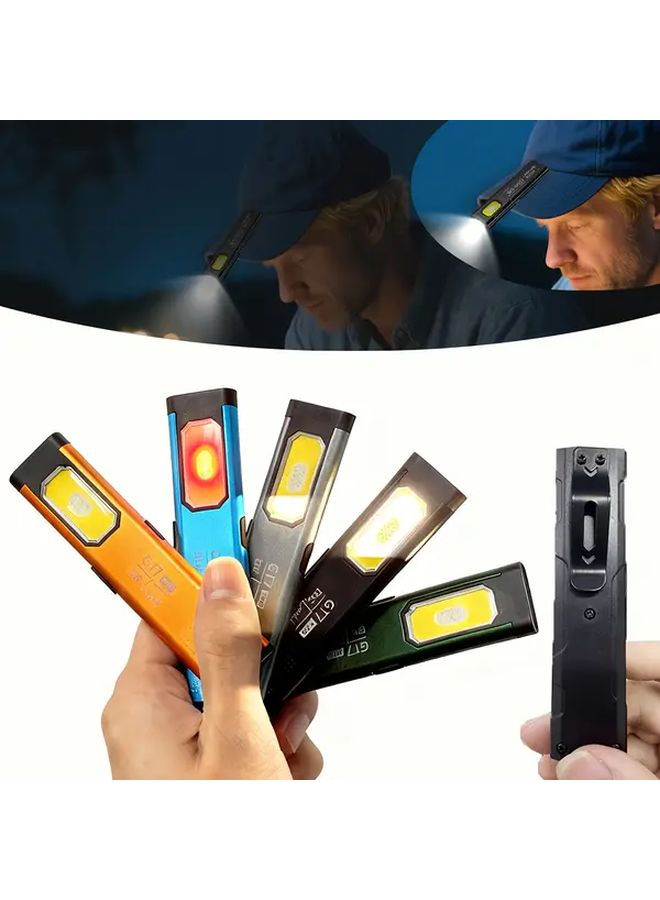 Green Mini COB LED Work Lamp Portable Charging Emergency Light With Electromagnetic Suction - Image 3