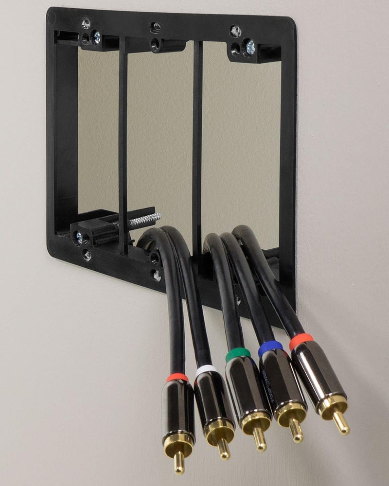 Fosmon Low Voltage Mounting Bracket (3 Gang), Low Voltage Mounting Bracket (Mounting Screws Included) for Telephone Wires, Network Cables, HDMI, Coaxial, and Speaker Cables - Image 3