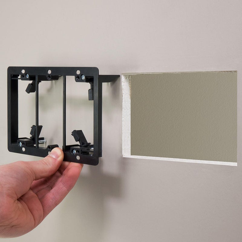 Fosmon Low Voltage Mounting Bracket (3 Gang), Low Voltage Mounting Bracket (Mounting Screws Included) for Telephone Wires, Network Cables, HDMI, Coaxial, and Speaker Cables - Image 2