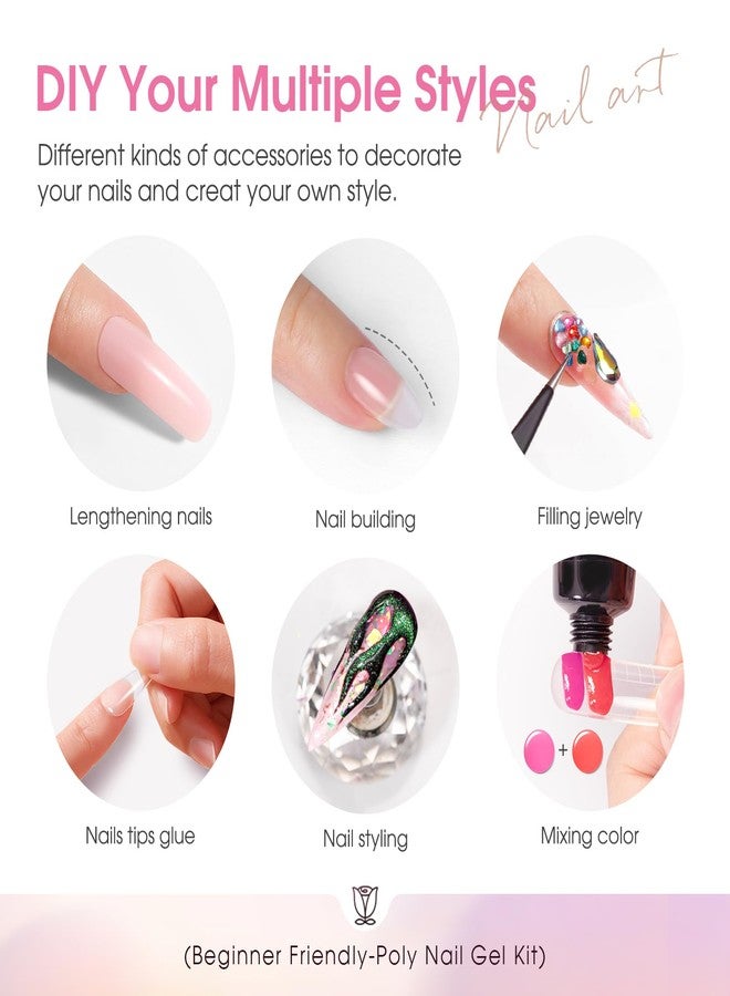 Rosalind مجموعة جل الأظافر الملون من روزاليند - 34 لون + ملحقات نيون مجموعة جل الأظافر الشفافة العارية مع مصباح UV صغير وحل الانزلاق لمجموعة تمديد صيفية وهالوين - Image 5