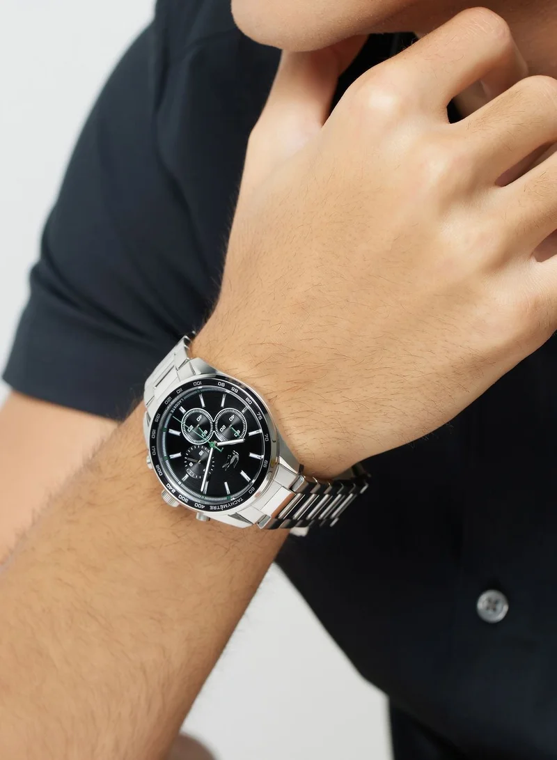 Lacoste  Boston Collection Chronograph Quartz Watch For Men With Silver Stainless Steel Bracelet - 2011347 for Men | Best Price UAE