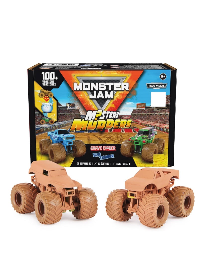 Monster Jam مونستر جام 1:64 مجموعة مفاجآت الطين 2-Pack - متنوعة، قد تختلف الأنماط - Image 1