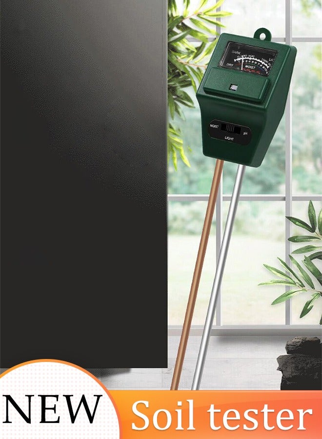 3in1 Soil Tester Meter Test Kit for Moisture Soil Moisture Meter Light and PH Tester Gardening Tool Great for Home and Garden, Lawn, Farm, Indoor and Outdoor - Image 1