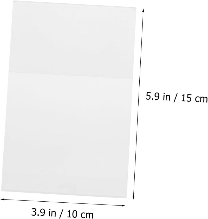 Garneck Multiple Plate Display Stands 6pcs l Shape Acrylic Sign Holders Side Slots - Image 2