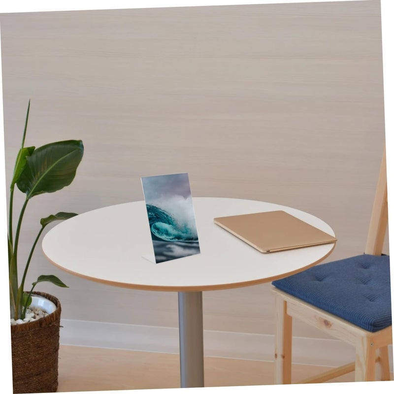 Garneck Multiple Plate Display Stands 6pcs l Shape Acrylic Sign Holders Side Slots - Image 5